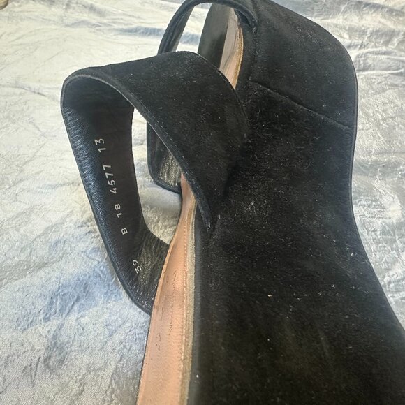 Robert Clergerie Black Suede Frazzia Wedge Heel - Picture 2 of 6